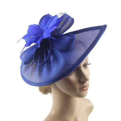Teardrop Disc Fascinator with Floral Design - Image 4
