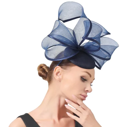 Cocktail Hat with Sheer Twisted Design - Image 5