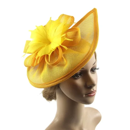 Teardrop Disc Fascinator with Floral Design - Image 5