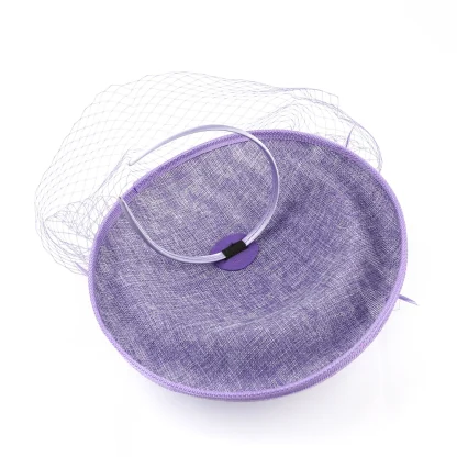 Net Veil Disc Headpiece Headband with Clip - Image 9