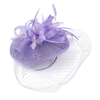 Net Veil Disc Headpiece Headband with Clip - Image 7