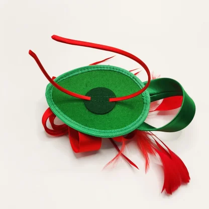 Two-tone Cocktail Hat with Bow Design - Image 4