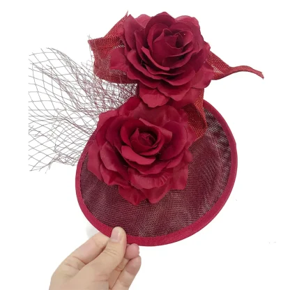 Floral Headpiece with Twisted Design - Image 9
