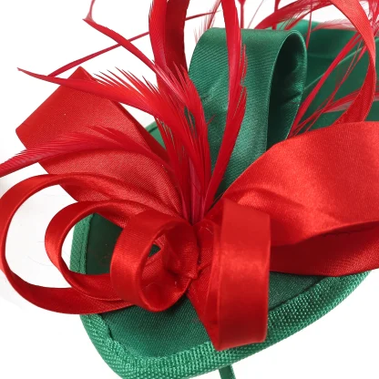 Two-tone Cocktail Hat with Bow Design - Image 6