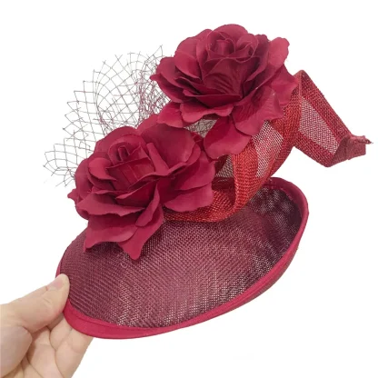 Floral Headpiece with Twisted Design - Image 10