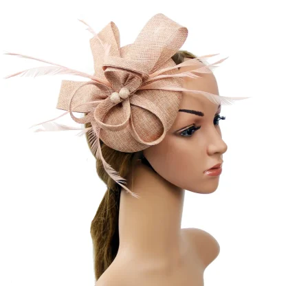 Solid Color Fascinator with Bow Design - Image 8