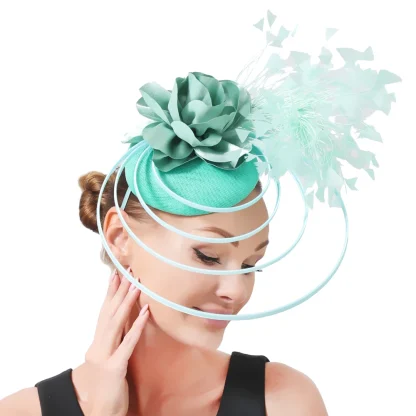 Fancy Multi Layer Design Cocktail Hats - Image 2