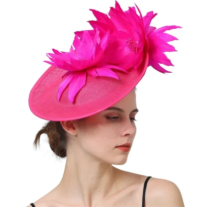Stylish Disc Fascinator with Floral Design