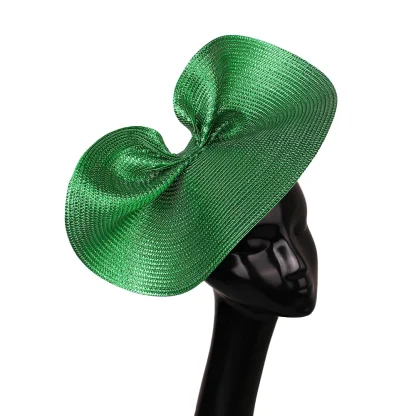 Pleated Disc Fascinator with Shiny Design - Image 5