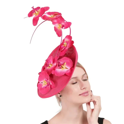 Captivating Cocktail Hat with Floral Design - Image 2