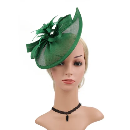 Teardrop Disc Fascinator with Floral Design - Image 10
