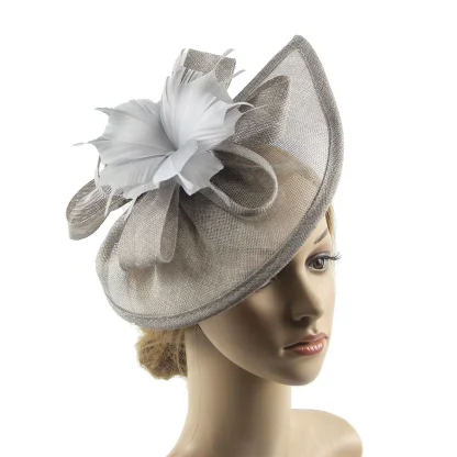 Teardrop Disc Fascinator with Floral Design - Image 6