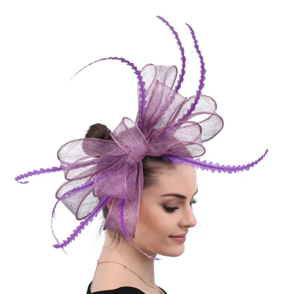 Whimsical Fascinator with Bow Decor - Image 2