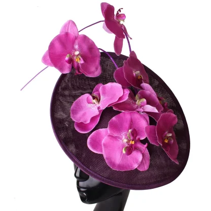 Captivating Cocktail Hat with Floral Design - Image 5