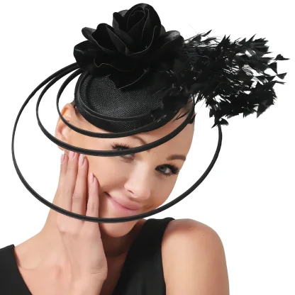 Fancy Multi Layer Design Cocktail Hats - Image 3