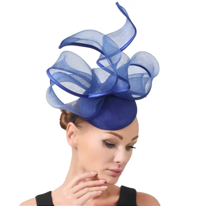 Cocktail Hat with Sheer Twisted Design - Image 3