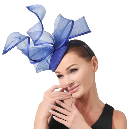 Cocktail Hat with Sheer Twisted Design - Image 4