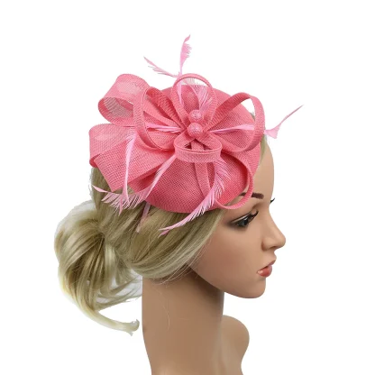 Solid Color Fascinator with Bow Design