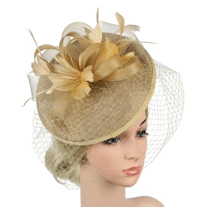 Net Veil Disc Headpiece Headband with Clip - Image 13