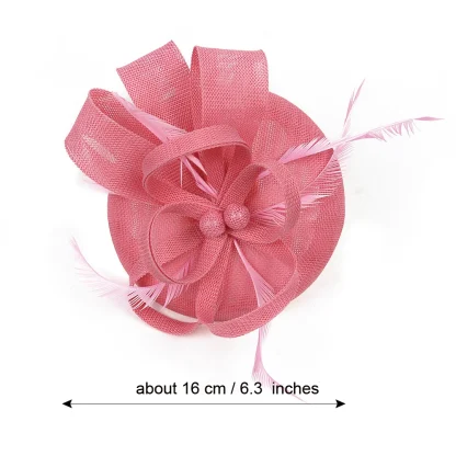 Solid Color Fascinator with Bow Design - Image 15