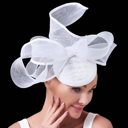 Cocktail Hat with Sheer Twisted Design - Image 14