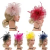 Floral Headband Fascinator with Sheer Design - Image 4