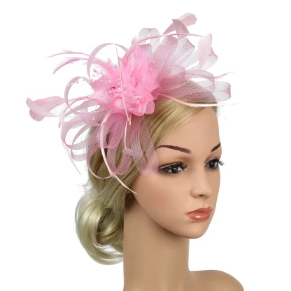 Ornate Solid Faux Feather Headpiece - Image 10