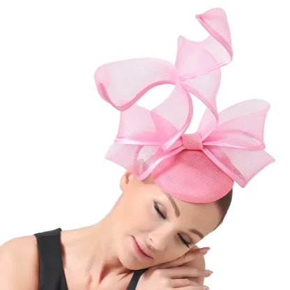 Cocktail Hat with Sheer Twisted Design - Image 11