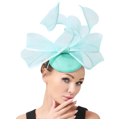 Cocktail Hat with Sheer Twisted Design - Image 7