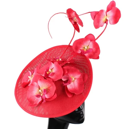 Captivating Cocktail Hat with Floral Design - Image 3