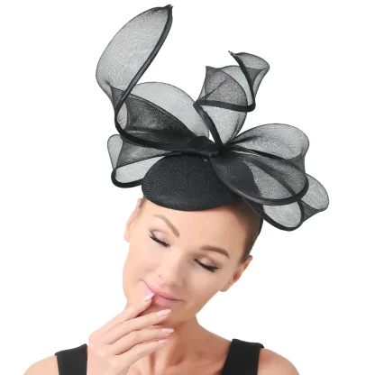 Cocktail Hat with Sheer Twisted Design - Image 9