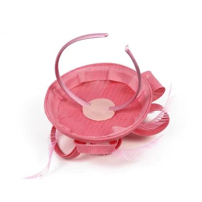 Solid Color Fascinator with Bow Design - Image 13