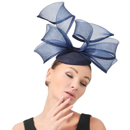 Cocktail Hat with Sheer Twisted Design - Image 6