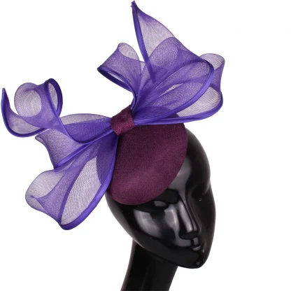 Cocktail Hat with Sheer Twisted Design - Image 2