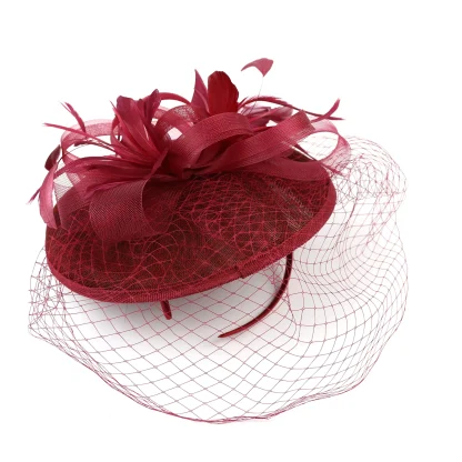 Net Veil Disc Headpiece Headband with Clip - Image 4