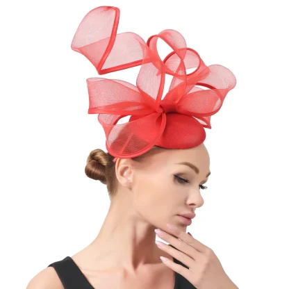 Cocktail Hat with Sheer Twisted Design - Image 10
