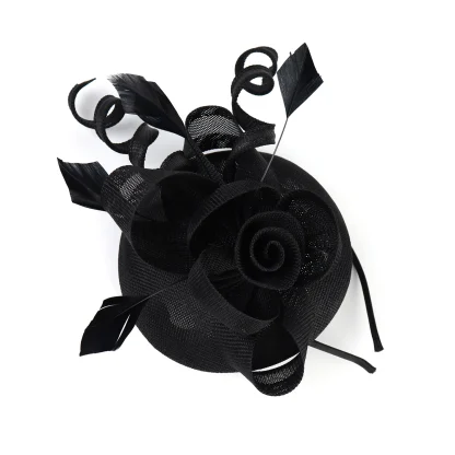 Floral Cocktail Hat with Twisted Design - Image 10