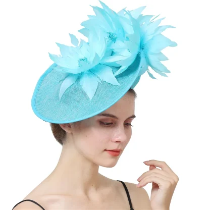 Stylish Disc Fascinator with Floral Design - Image 9