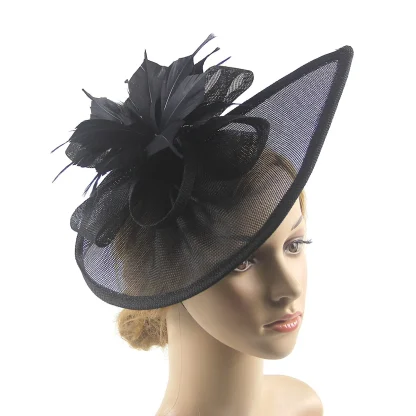 Teardrop Disc Fascinator with Floral Design - Image 7